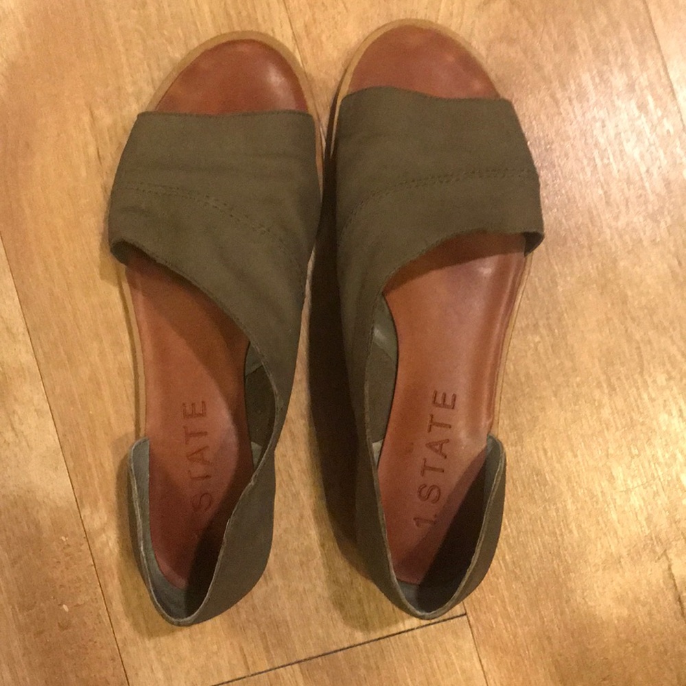 1. State army green flats